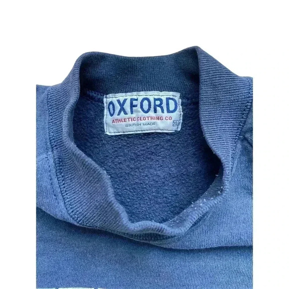 Vintage 80s Oxford University Crewneck Sweatshirt Single Stitch XL Runs Small - Picture 5 of 12
